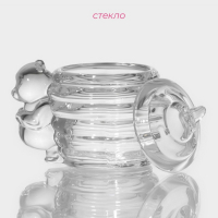 Баночка стеклянная для мёда и варенья &laquo;Медвежонок&raquo;, 200 мл, 11,5&times;9,3 см