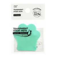 Блок-закладка с липким краем пластик Лапка 50л, зеленый, 45мм х 45мм  CALLIGRATA