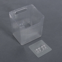 Органайзер для хранения &laquo; CRISTAL&raquo;, навесной, 1 секция, с клеевыми крючками, 11,5 &times; 8 &times; 11 см, цвет прозрачный