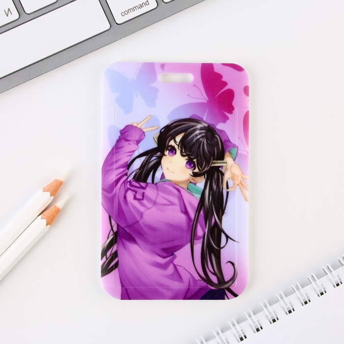 Чехол для бейджа &laquo;Аниме&raquo;, 6,9 х 11 см