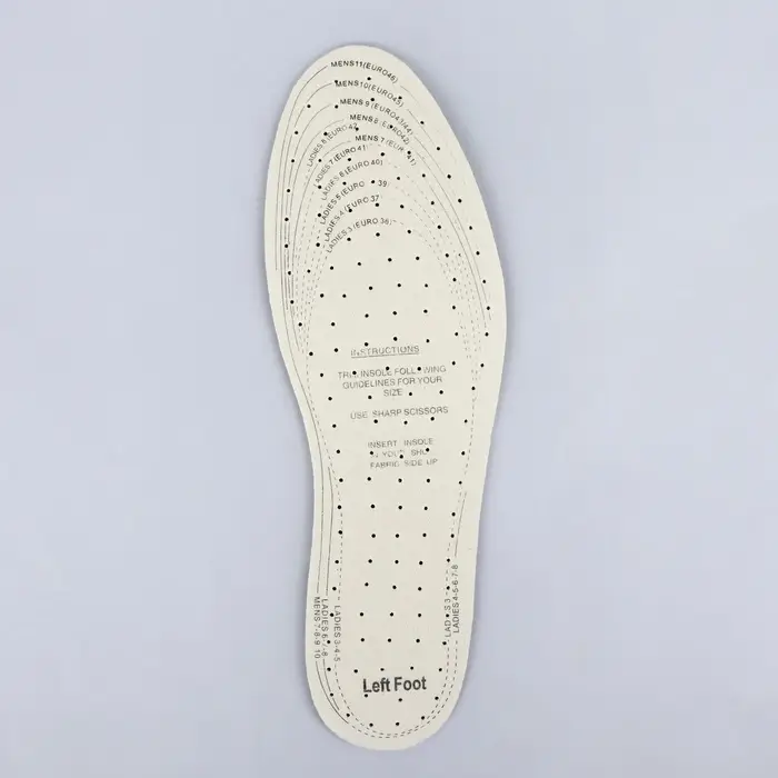 Стельки для обуви, универсальные, дышащие, р-р RU до 46 (р-р Пр-ля до 46), 29 см, пара, чёрные