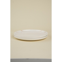 Набор тарелок фарфоровых SL Home &laquo;Гато&raquo;, d=24 см, цвет белый