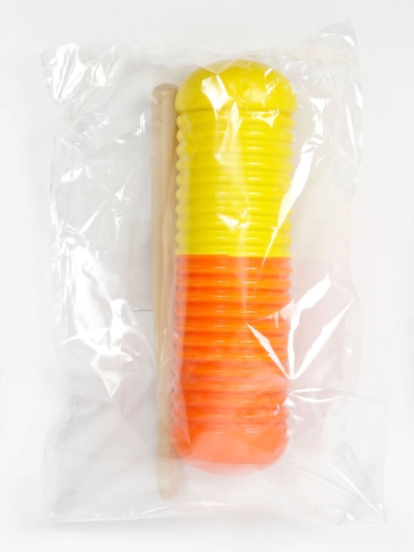 Музыкальный инструмент Гуиро Music Life трещотка, 14 х 4,5 см, желтый с красным