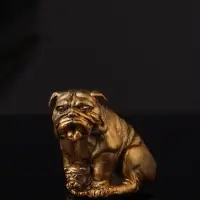 Набор статуэток "Гости, кошка и собака" 7 см, бронза