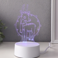 Светильник "Олень в гирлянде" LED RGB от сети RISALUX 9,5х10,4х16 см