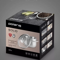 Кастрюля 3,5 л с крышкой Solid-20С для индукционной плиты