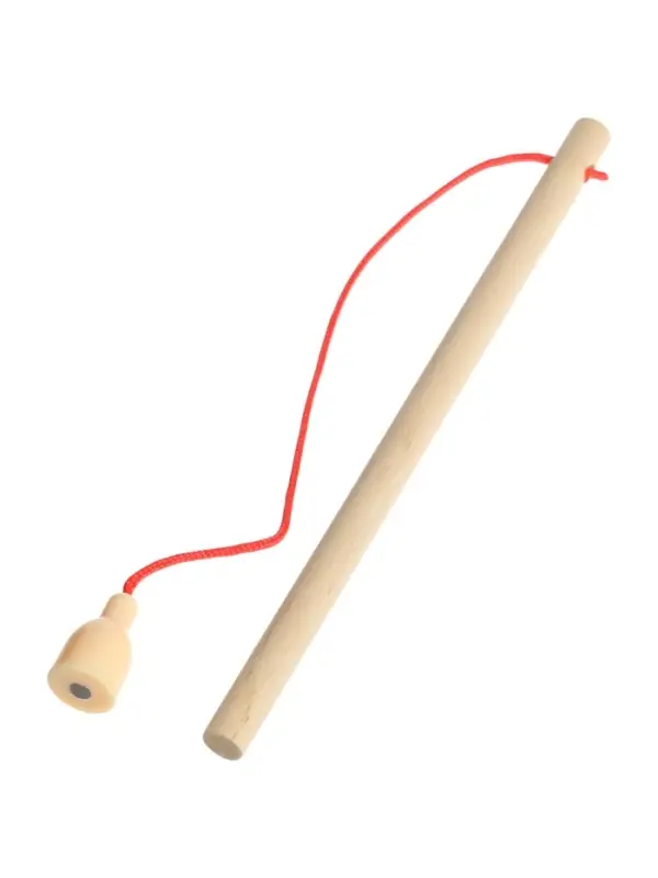 Детская деревянная пирамидка сортер с удочкой