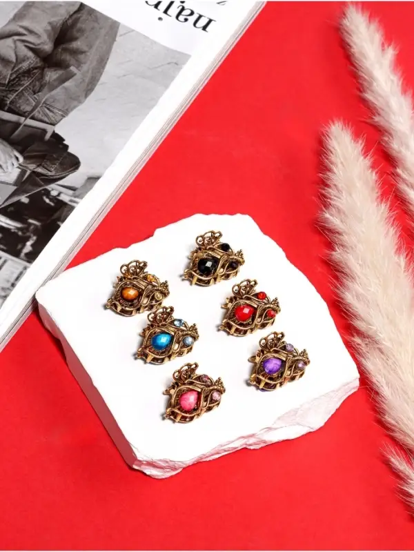 Крабик для волос &laquo;Индия&raquo;, тюльпан, 2.5 см, золото МИКС