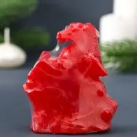 Свеча фигурная "Лошадка-Пегас" 3,5х6,5х8 см, цв. красный