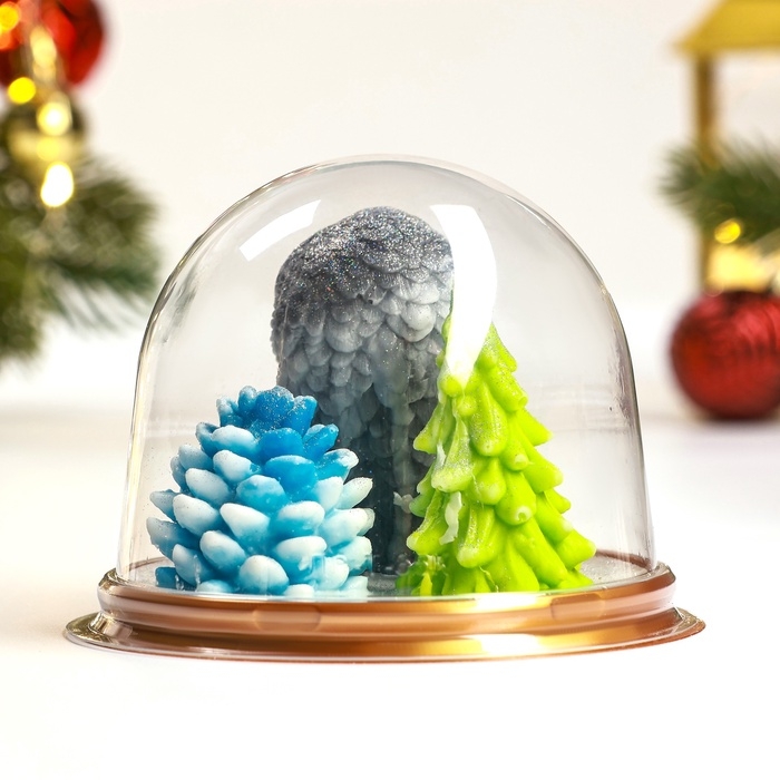 Фигурное мыло - набор "Сова, елка, шишка" 120гр