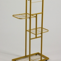 Подставка для цветов Greengo, 4 полки, 43 &times; 22 &times; 82 см, напольная, металл, цвет золотой