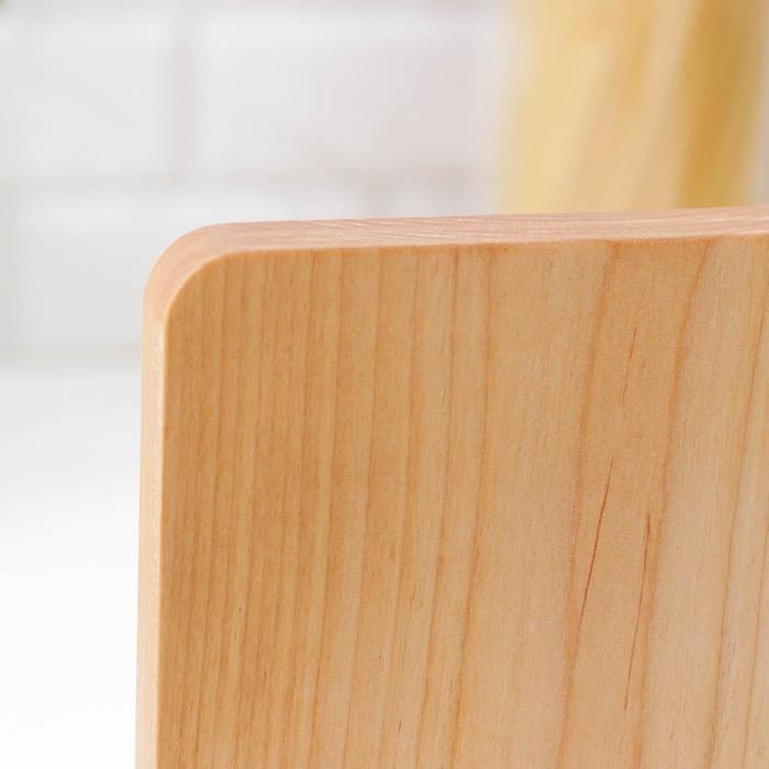 Доска разделочная Доляна, 30&times;19,5&times;2 см, покрыта маслом, цельный массив, берёза