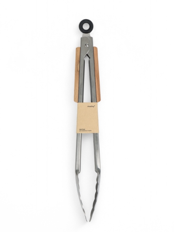 Щипцы кухонные Maclay для гриля и барбекю, длина 34,5 см