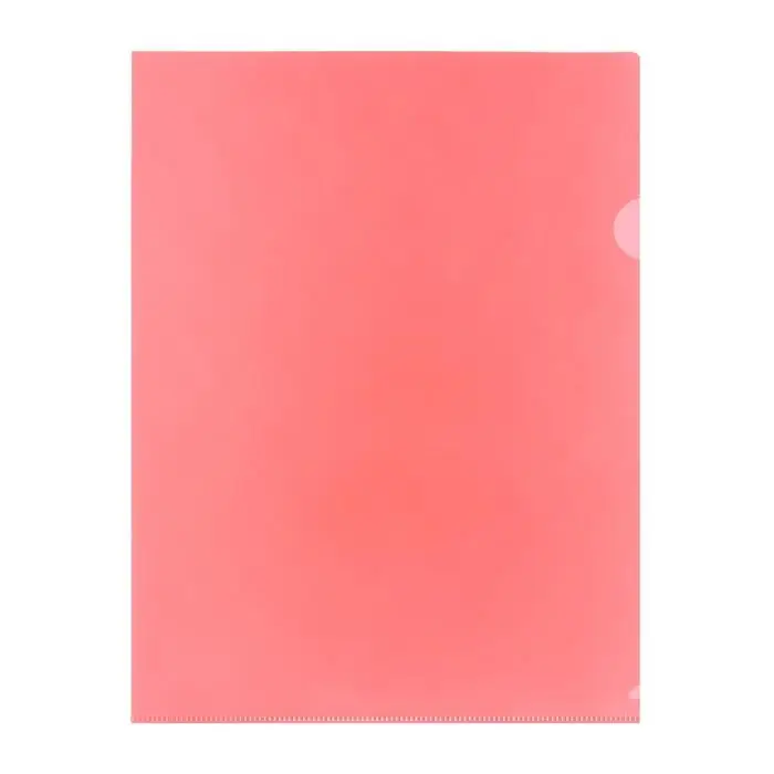 Папка-уголок А4, 180 мкм, Calligrata, прозрачная, красная