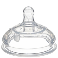 Соска для бутылочки силиконовой M&B, шир.горло, &Oslash;70мм, от 3 мес, антиколиковая