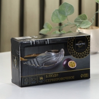 Блюдо сервировочное Magistro &laquo;Ракушка&raquo;, 20&times;11 см, прозрачное с золотой каймой