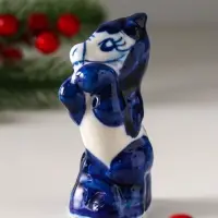 Сувенир "Конь на дыбах", 9х5 см, гжель