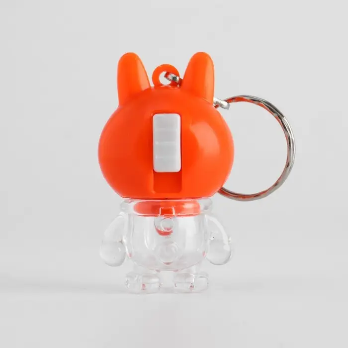 Фонарик брелок для ключей на кольце &laquo;Заяц&raquo;, 3&times;AG3, МИКС