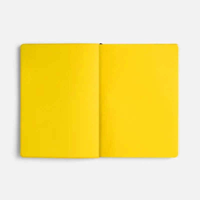 Ежедневник Doppio, недатированный, черный с желтым