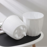 Кашпо для цветов со вставкой &laquo;Флюте&raquo;, 4,5 л, d=20 см, h=20 см, цвет белый