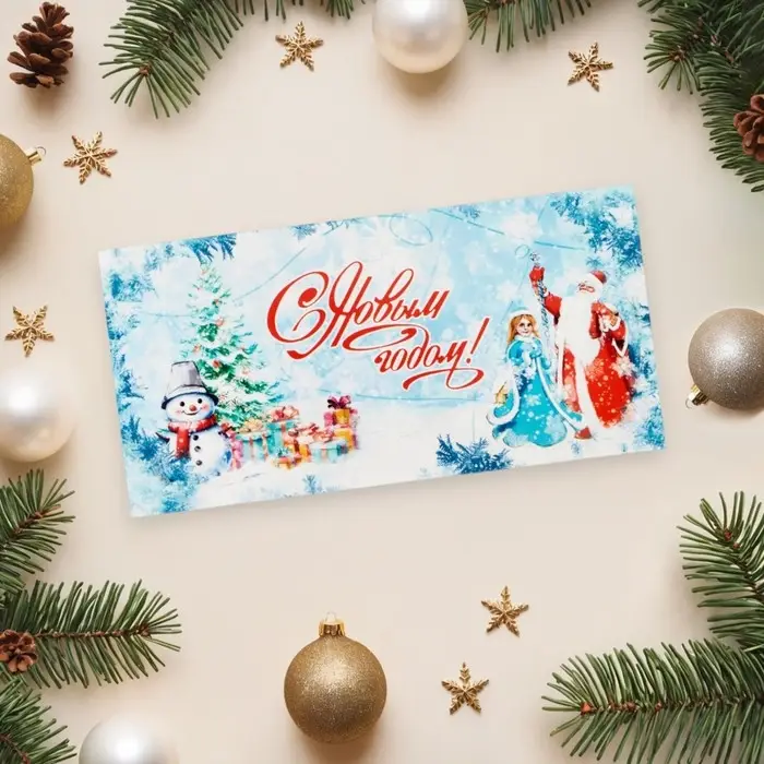 Конверт для денег &laquo;С Новым Годом!&raquo;, 16&times;8 см