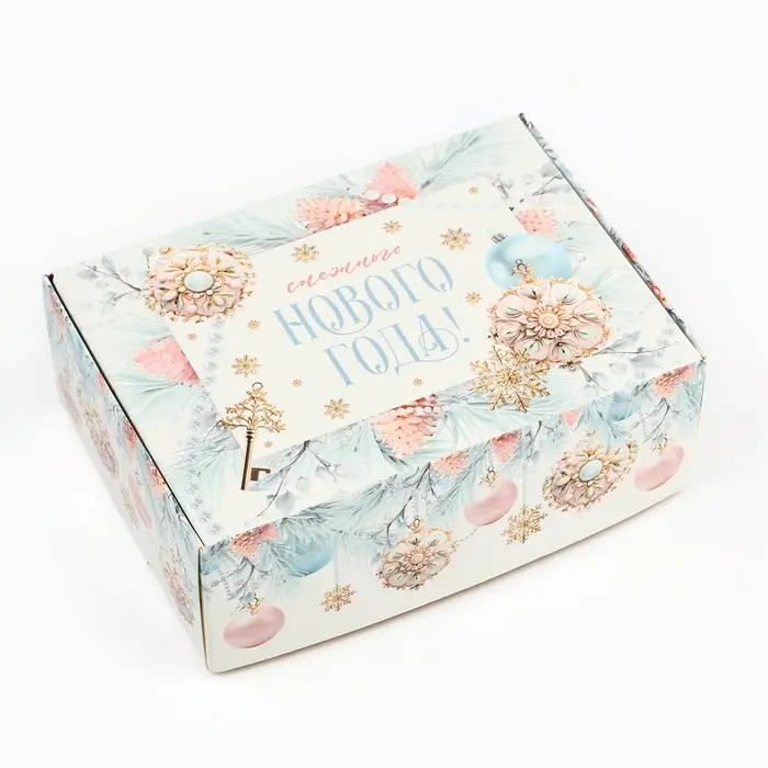 Коробка подарочная новогодняя складная &laquo;Снежного Нового года&raquo;, 14 х 10 х 5 см