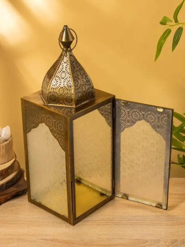 Подсвечник фонарь "Купол" железо 16,5х15,5х45 см