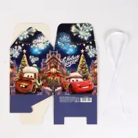 Коробка складная "С Новым годом!", Тачки , 12 х 12 х 12 см