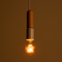 Светильник "Бомбат" Е27 40Вт белый 4х4х18см