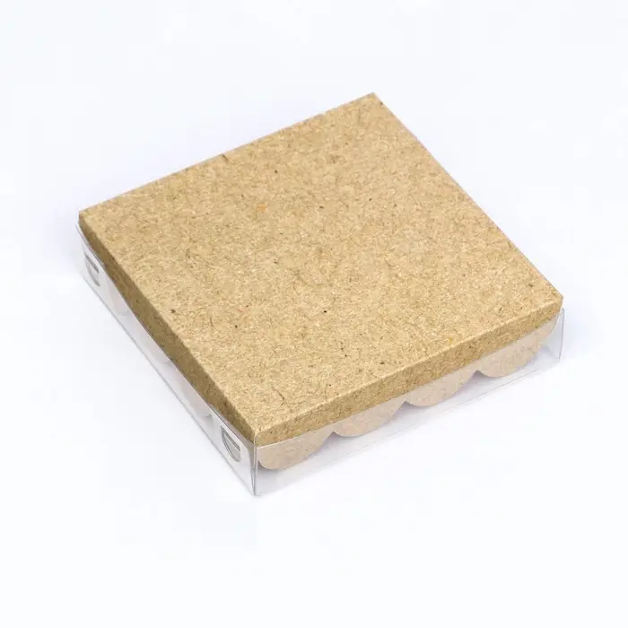 Коробка для печенья, &laquo;Горох&raquo;, крафт 12&times;12&times;3 см