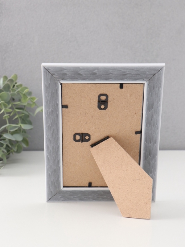 Фоторамка пластик "МИРАМ" 10х15 см, белый с золотом