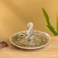 Подставка под благовония "Будда в позе лотоса" алюминий 11х11х7 см