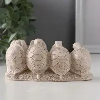 Фигура &laquo;Черепахи ничего не вижу, не слышу, не скажу, не делаю&raquo;, 13&times;4.5&times;5.5 см, слоновая кость