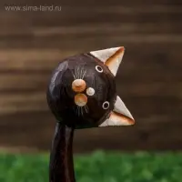 Сувенир дерево "Кошки белые ушки. Любопытство" набор 3 шт h=13, 19, 28 см