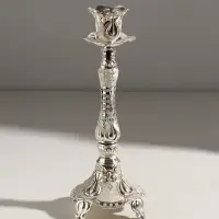 Подсвечник металл на 1 свечу 2,5 см "Деметра" набор 2 шт 9х9х23,5 см