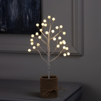 Светодиодный куст &laquo;Шарики&raquo; 35 см, 30 LED, батарейки AAx3 (нет в комплекте), свечение тёплое белое