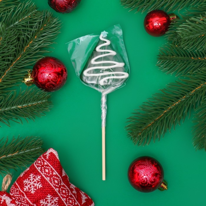Новый год. Карамель леденцовая &laquo;Ёлка&raquo; с росписью, 25 г