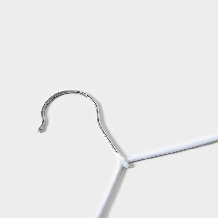 Плечики - вешалки для одежды Доляна, 29,5&times;17,5 см, 10 шт, детские, антискользящее покрытие, цвет белый