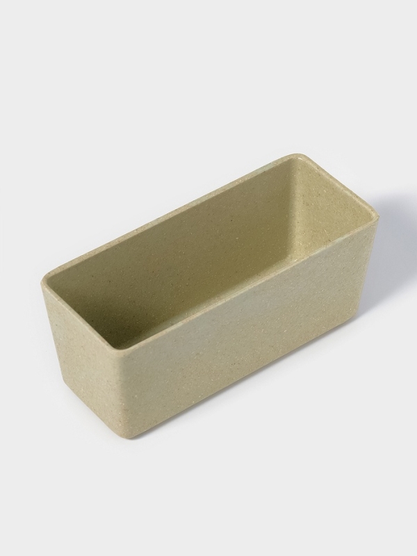 Кашпо прямоугольное "WeatFiber" 17х7х7,5 см, цвет зелёный