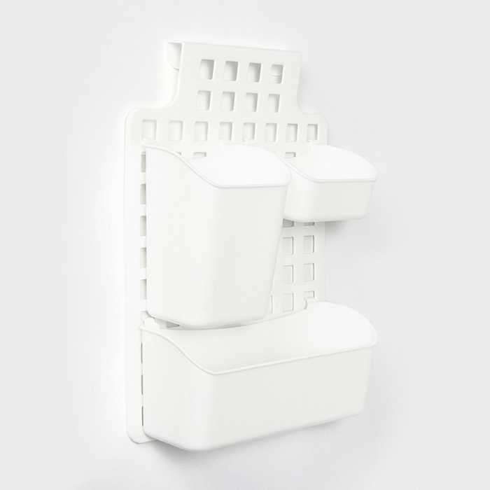 Корзина для хранения подвесная с контейнерами, 29&times;9,5&times;38 см, цвет белый