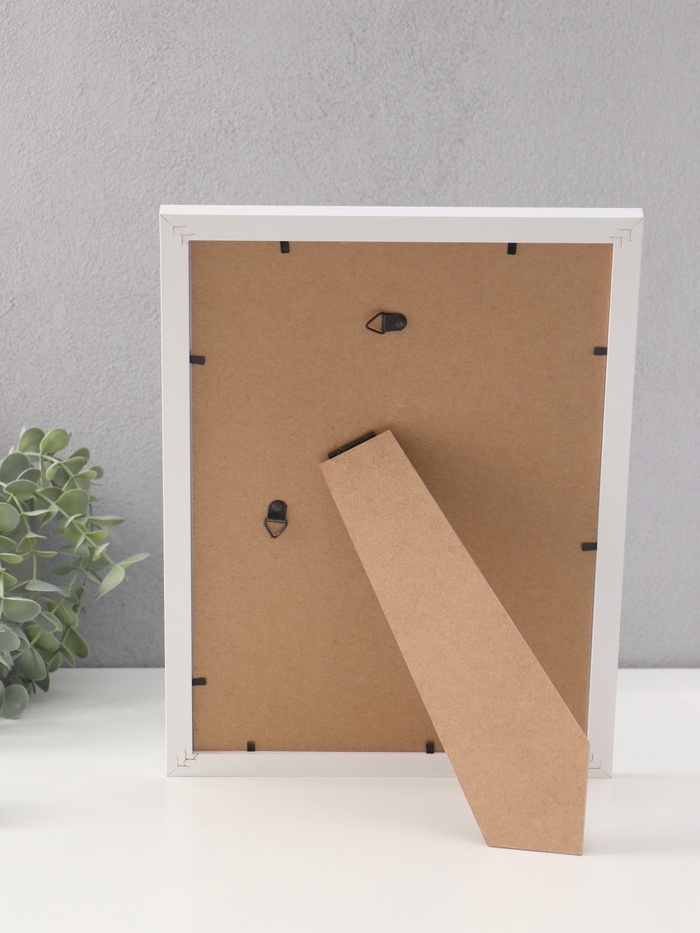 Фоторамка МДФ "Anna" 21х30 см, с паспарту (15х20 см), белый (пластиковый экран)