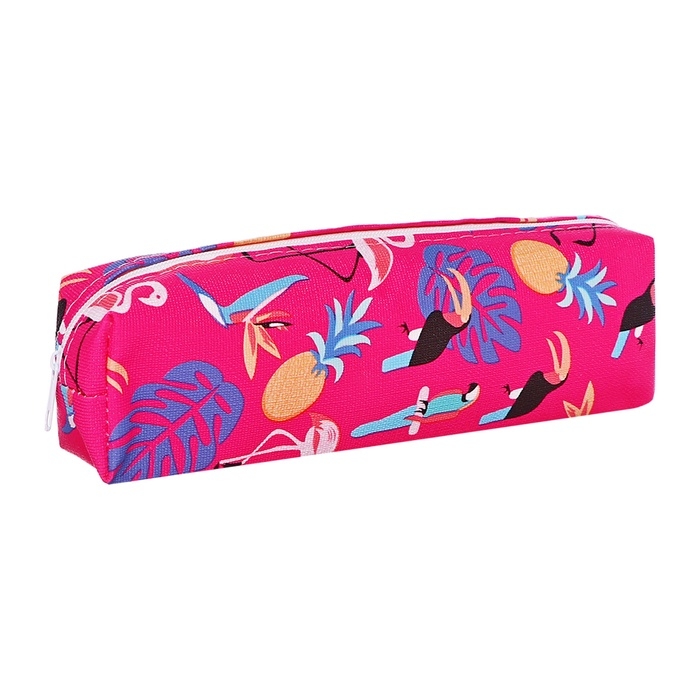 Пенал школьный "Какаду", на молнии, МИКС