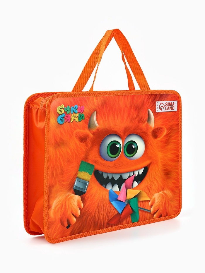 Папка с ручками пластик А4, 75мм 330*260 ПМ-А4-26 Буки Бяки