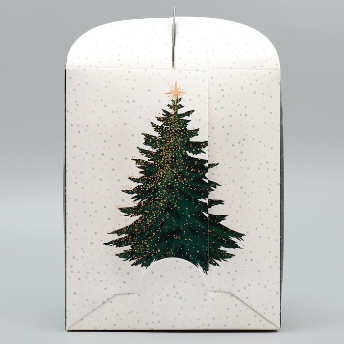 Складная коробка под маленький торт &laquo;Ёлочка&raquo;, 15 х 15 х 18 см, Новый год