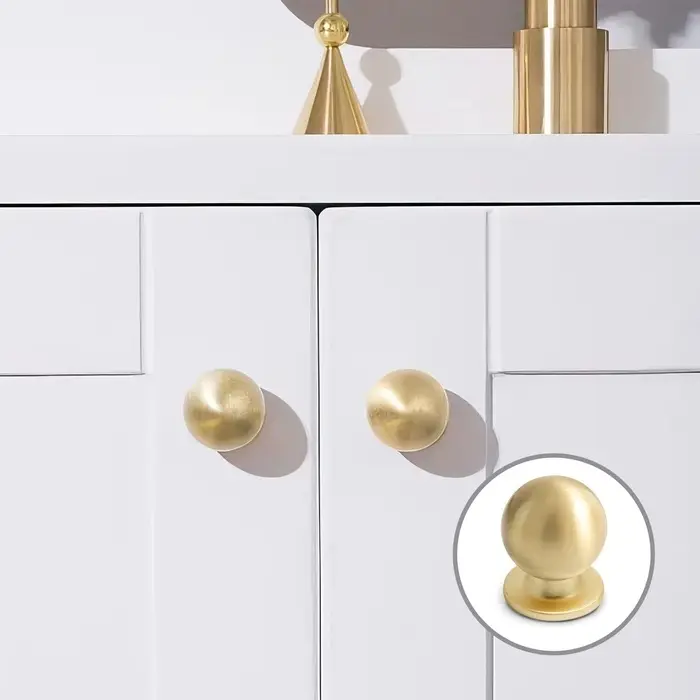 Ручка кнопка РК008, цвет золото