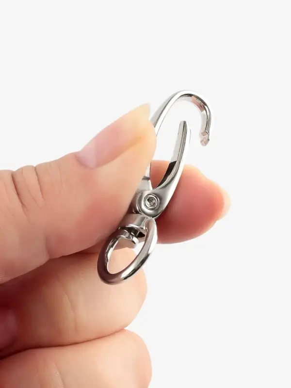 Карабины металл 7,9гр 4,5*1,5см/12*2мм (наб 2 шт цена за наб) серебряный TR