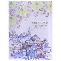 Папка А4, &laquo;Города&raquo; 30 прозрачных файлов, пластик, 400 мкм, МИКС