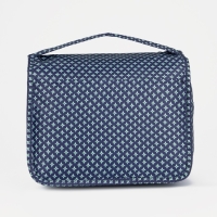 Косметичка-несессер на молнии, с крючком, цвет синий