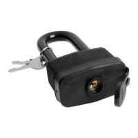 Замок навесной LOCKLAND, 65 мм, влагозащищенный,  длинная дужка, 2 ключа, цвет черный