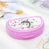 Бутербродница IDEA &laquo;Единорог&raquo;, цвет розовый